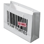 Grappig Verjaardagsfeest 40ste Groot Cadeauzakje (Voorkant Gekanteld)