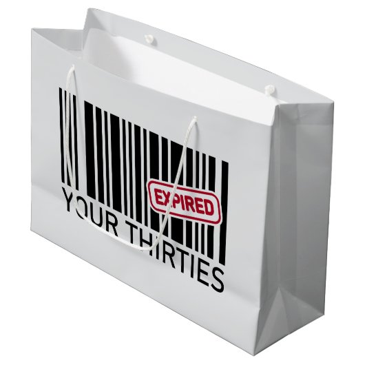 Grappig Verjaardagsfeest 40ste Groot Cadeauzakje (Voorkant Gekanteld)