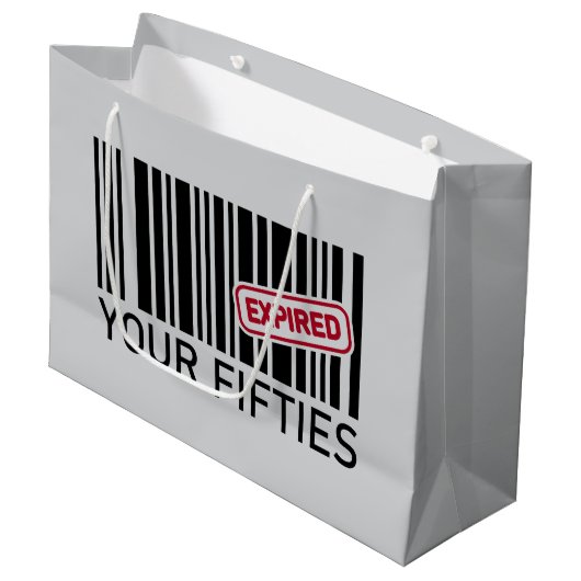 Grappig Verjaardagsfeest 60ste Groot Cadeauzakje (Voorkant Gekanteld)