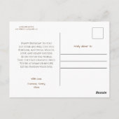 Grappig verjaardagsfeest Briefkaart (Achterkant)