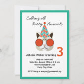 Grappig Verjaardagsfeest Dier - Alle leeftijden Kaart (Voorkant)