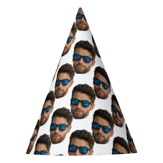 Grappig Verjaardagsfeest Petten Aangepaste Gezicht Feesthoedjes (Voorkant)