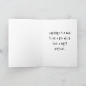 Grappig verjaardagsfeestje, 5" x 7" gevouwen Wensk Kaart (Binnen)