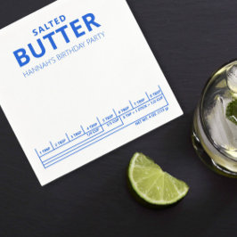 Grappig verjaardagsfeestje boter thema servet