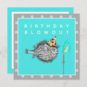 Grappig verjaardagsfeestje uitnodiging (Voorkant / Achterkant)