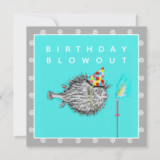 Grappig verjaardagsfeestje uitnodiging (Voorkant)