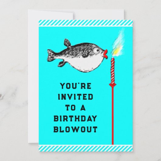 Grappig verjaardagsfeestje uitnodiging (Voorkant)