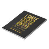 Grappig verjaardagsgeschenken voor broers van grot notitieblok (Linkerzijde)