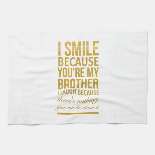 Grappig verjaardagsgeschenken voor broers van grot theedoek (Horizontaal)