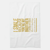 Grappig verjaardagsgeschenken voor broers van grot theedoek (Verticaal)