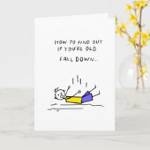 Grappig verjaardagskaart - hoe moet je weten of je kaart (Gele Bloem)