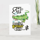 Grappig verjaardagskaart met alligator kaart (Voorkant)