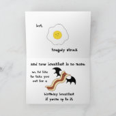 Grappig verjaardagsontbijt uitnodiging (Binnen)