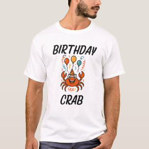 Grappig verjaardagsontwerp voor krabben - oceaan d t-shirt