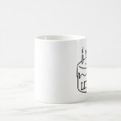 Grappig verjaardagstaartenkaarsen, aangestoken voo koffiemok (Center)