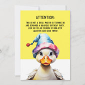 Grappig verjaardagsuitnodiging wenskaart kaart (Voorkant)