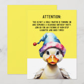 Grappig verjaardagsuitnodiging wenskaart kaart (Voorkant / Achterkant)