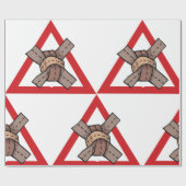 Grappig Verkeer Jam Knot Waarschuwing Road Sign Cadeaupapier (Vlak)