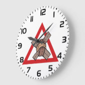 Grappig Verkeer Jam Knot Waarschuwing Road Sign Grote Klok (Hoek)