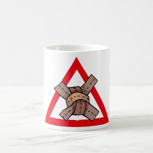 Grappig Verkeer Jam Knot Waarschuwing Road Sign Koffiemok