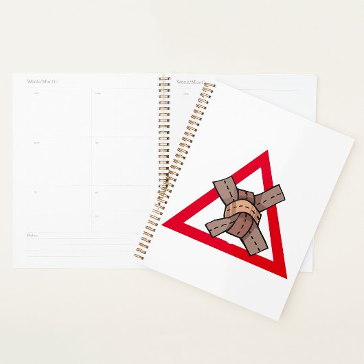 Grappig Verkeer Jam Knot Waarschuwing Road Sign Planner