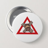 Grappig Verkeer Jam Knot Waarschuwing Road Sign Ronde Button 7,6 Cm (Voorkant /achterkant)