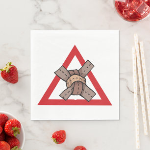 Grappig Verkeer Jam Knot Waarschuwing Road Sign Servet