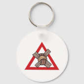 Grappig Verkeer Jam Knot Waarschuwing Road Sign Sleutelhanger (Achterkant)