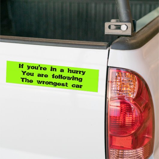Grappig verkeer met bumperstickers (Op Truck)
