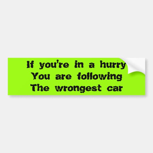 Grappig verkeer met bumperstickers (Voorkant)