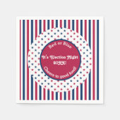 Grappig Verkiezingsfeest 2024 Rood Wit Blauw Servet (Voorkant)