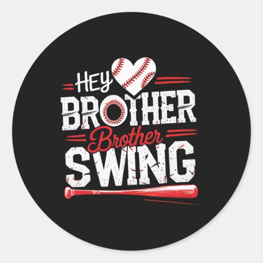 Grappig Verkopen Hey Broer Swing Ronde Sticker (Voorkant)