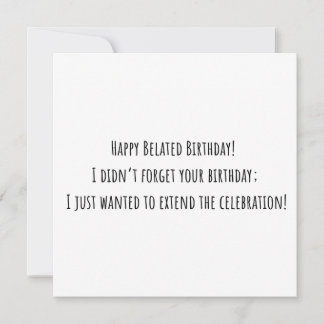 Grappig Verlaat Verjaardag Kaart