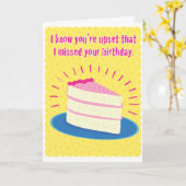 Grappig Verlaat Verjaardag Kaart (Gele Bloem)