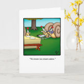 Grappig Verlaat Verjaardag Wenskaart Kaart (Gele Bloem)