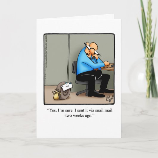 Grappig Verlaat Verjaardagswensen Wenskaart Kaart (Voorkant)