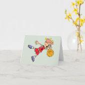 Grappig verlies van basketbal kaart (Gele Bloem)