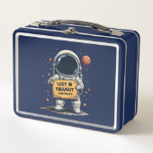 Grappig Verloren Gedachte Astronaut Space Illustra (Voorkant)