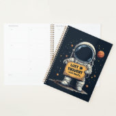 Grappig Verloren Gedachte Astronaut Space Illustra Planner (Display)