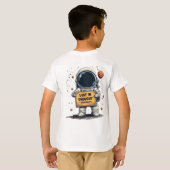 Grappig Verloren Gedachte Astronaut Space Illustra T-shirt (Achterkant volledig)
