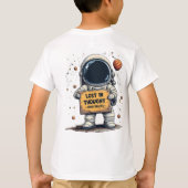 Grappig Verloren Gedachte Astronaut Space Illustra T-shirt (Achterkant)