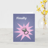 Grappig Verloving eindelijk geëngageerd Kaart (Gele Bloem)