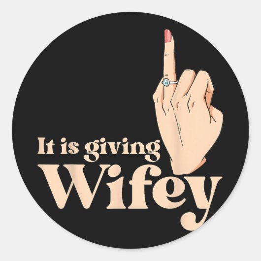 Grappig Verloving Fiance It Geven Vrouw Bacheloret Ronde Sticker (Voorkant)