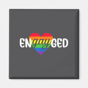 Grappig Verloving Homokoppel Verloving Feest Regen Magneet