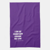 Grappig vernomen Song Lyrics Paars Kitchen Towel Theedoek (Verticaal)
