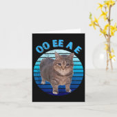 Grappig Verontwaardigd Oia Kat Spinning Kat Oi Oi Kaart (Gele Bloem)