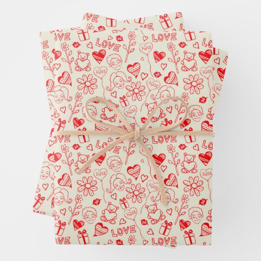 grappig verpakkingspapier inpakpapier vel (In situ)