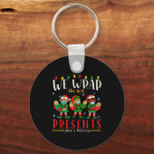 Grappig verpleegster bevalling en bevalling kerst sleutelhanger (Voorkant)