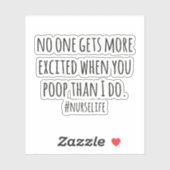 Grappig verpleegster citaat sticker (Vel)