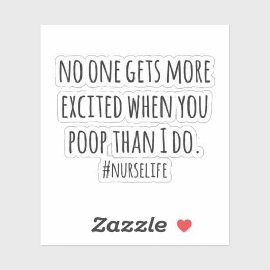 Grappig verpleegster citaat sticker (Vel)